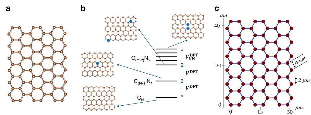 Thermodynamic sampling of disordered materials with an analog Hamiltonian Rydberg simulator