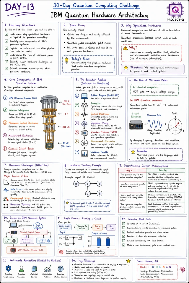 Day 13/30: Visual Cheat Sheet on IBM Quantum Hardware Architecture