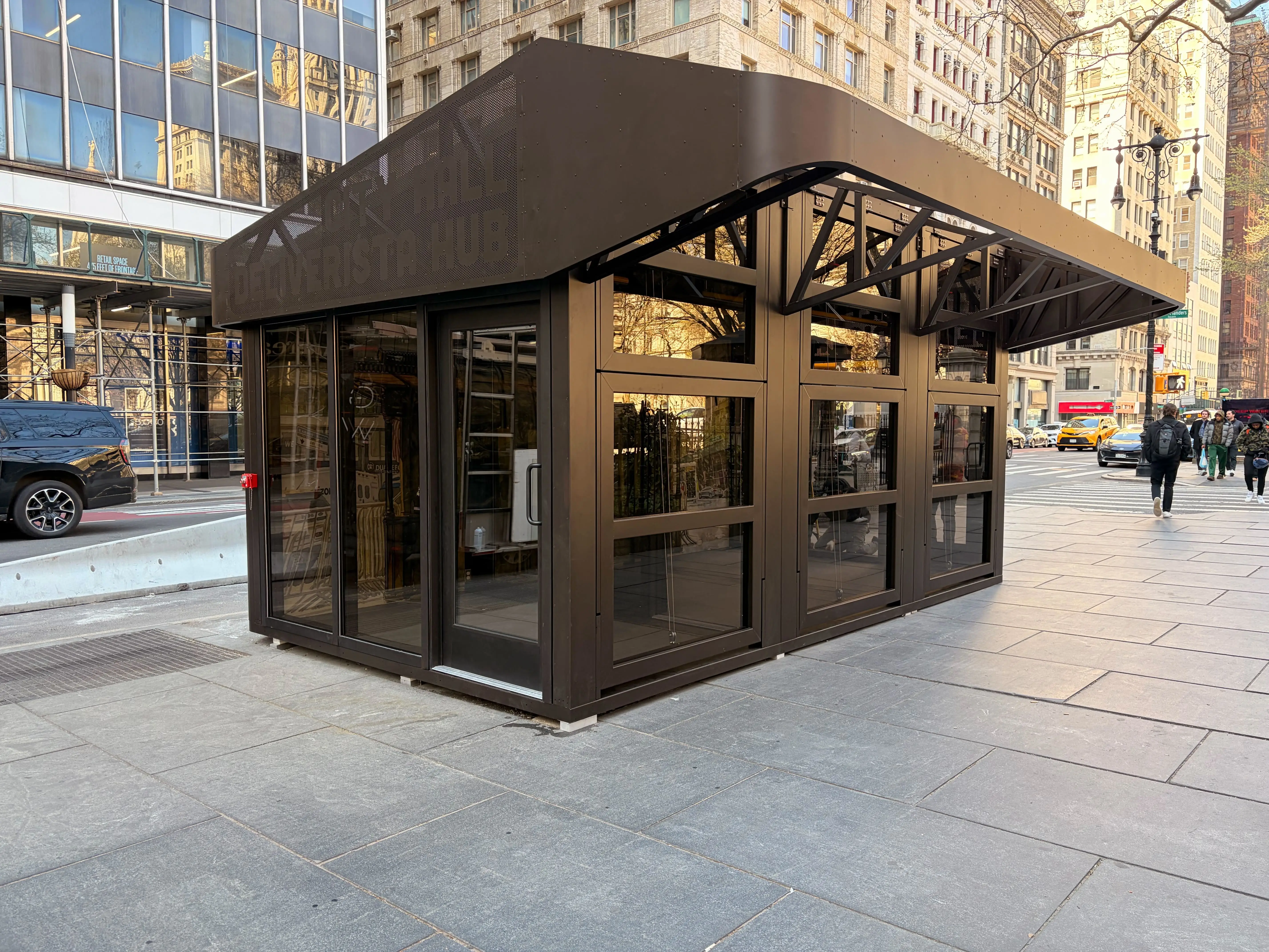 NYC's first rest area for delivery workers isn't open 10 days after a flashy ribbon-cutting. I dug into why.