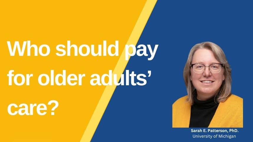 Who should pay for older adults' care?